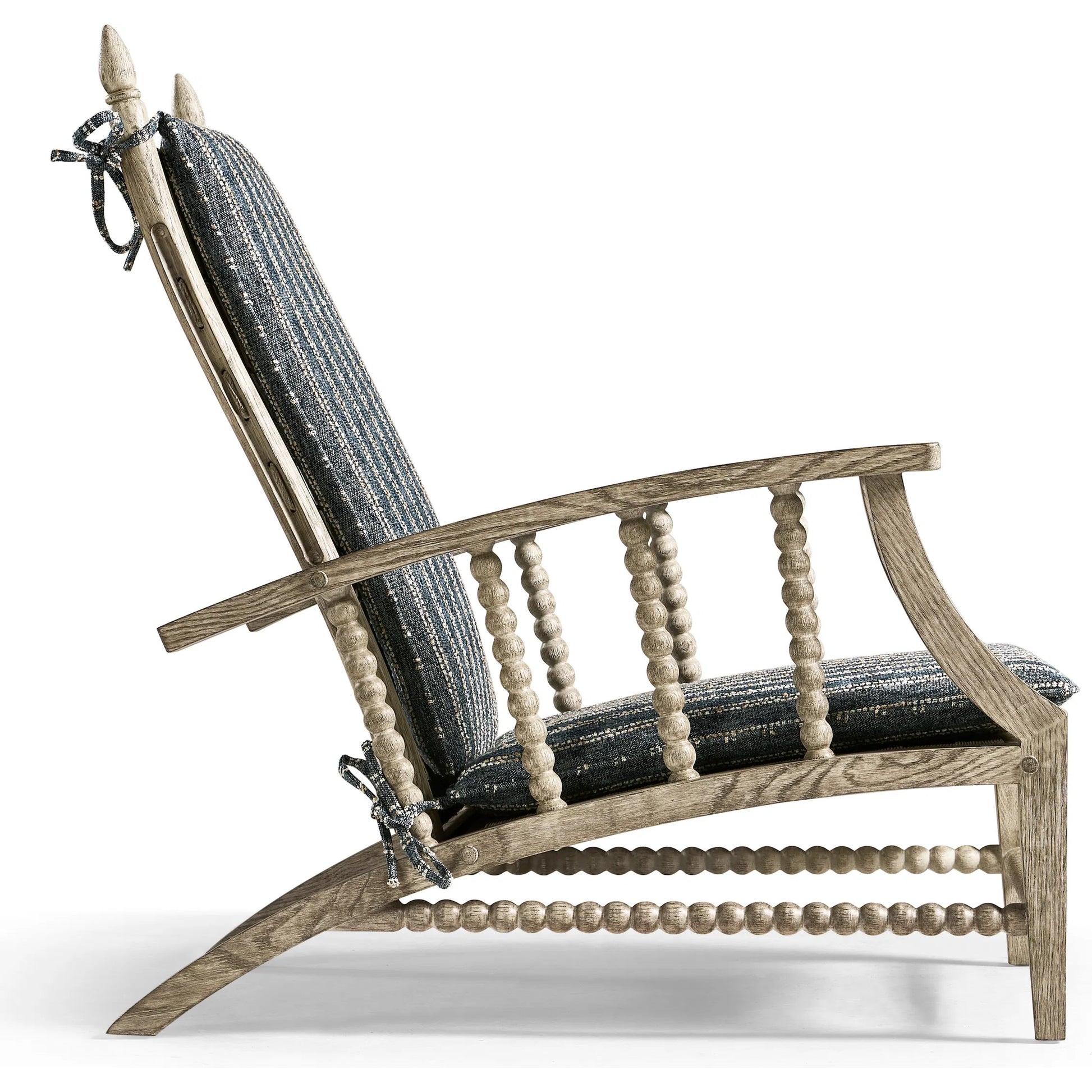 Whitby Lounge Chair by Jonathan Charles in grey and greyed oak. Made from oak, fabric, rope in a cottage & farmhouse style.