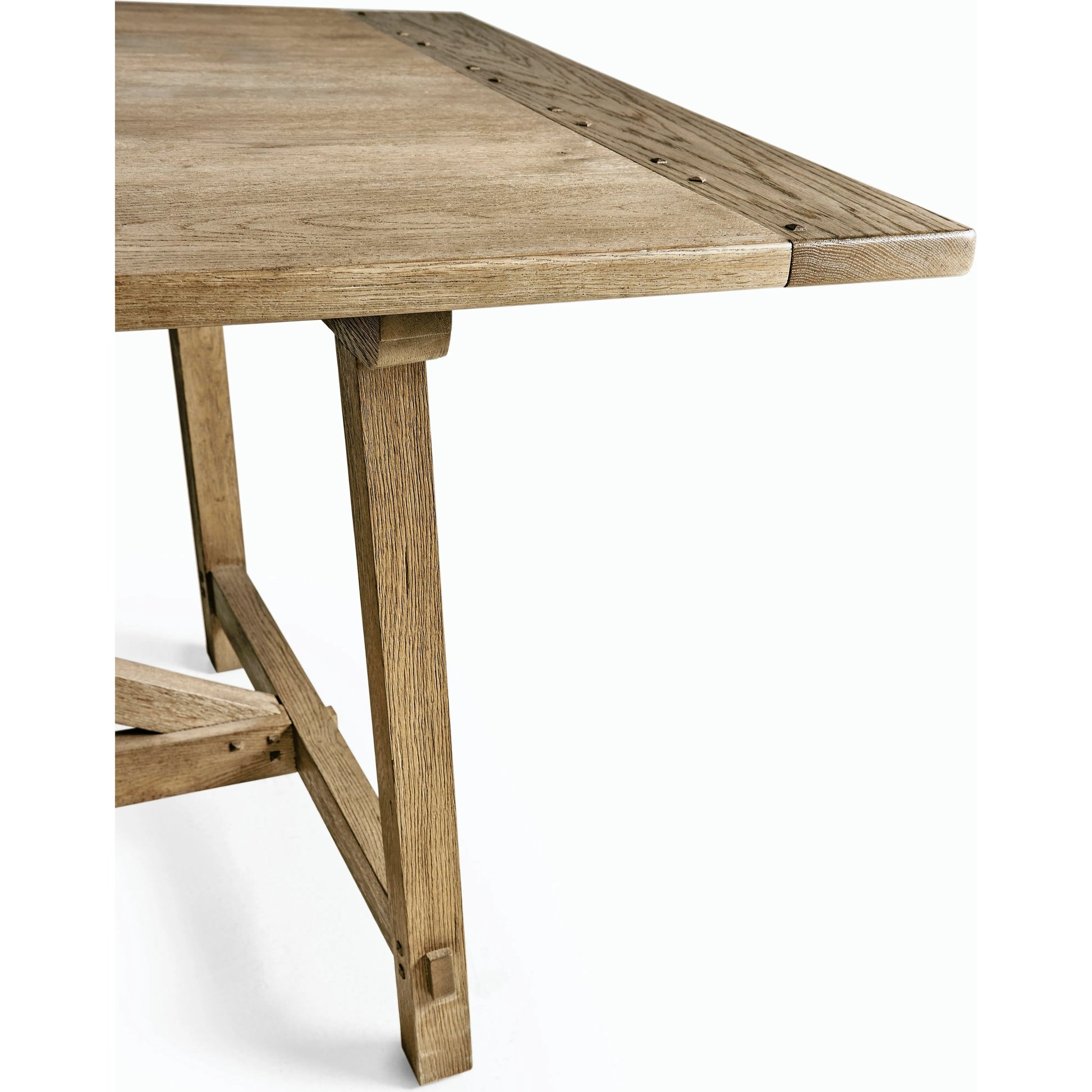 Timeless Sidereal French Laundry Dining Table 125" by Jonathan Charles. Made from oak in a modern style.