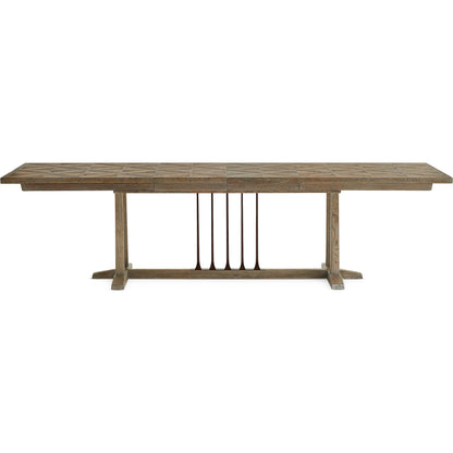 Family Gathering Dining Table by Caracole in ash, chocolate bronze. Made from birch, metal, thick ash in a unique style.