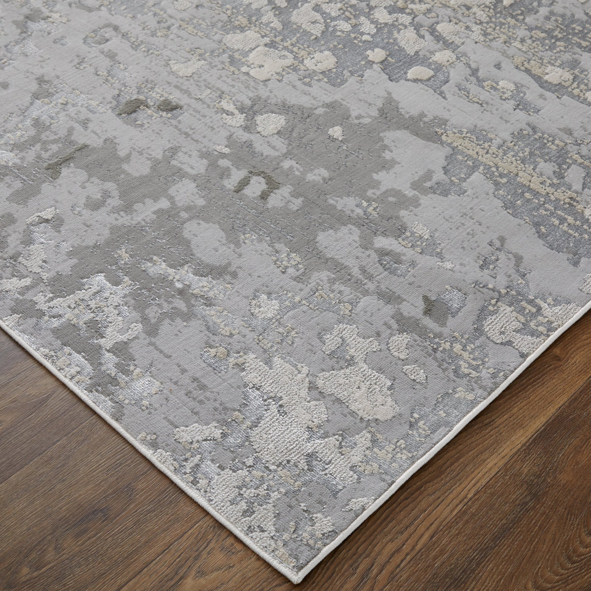 Micah Rug - 3336F by Feizy in silver, gray, white. Made from polyester, polypropylene in a unique style.
