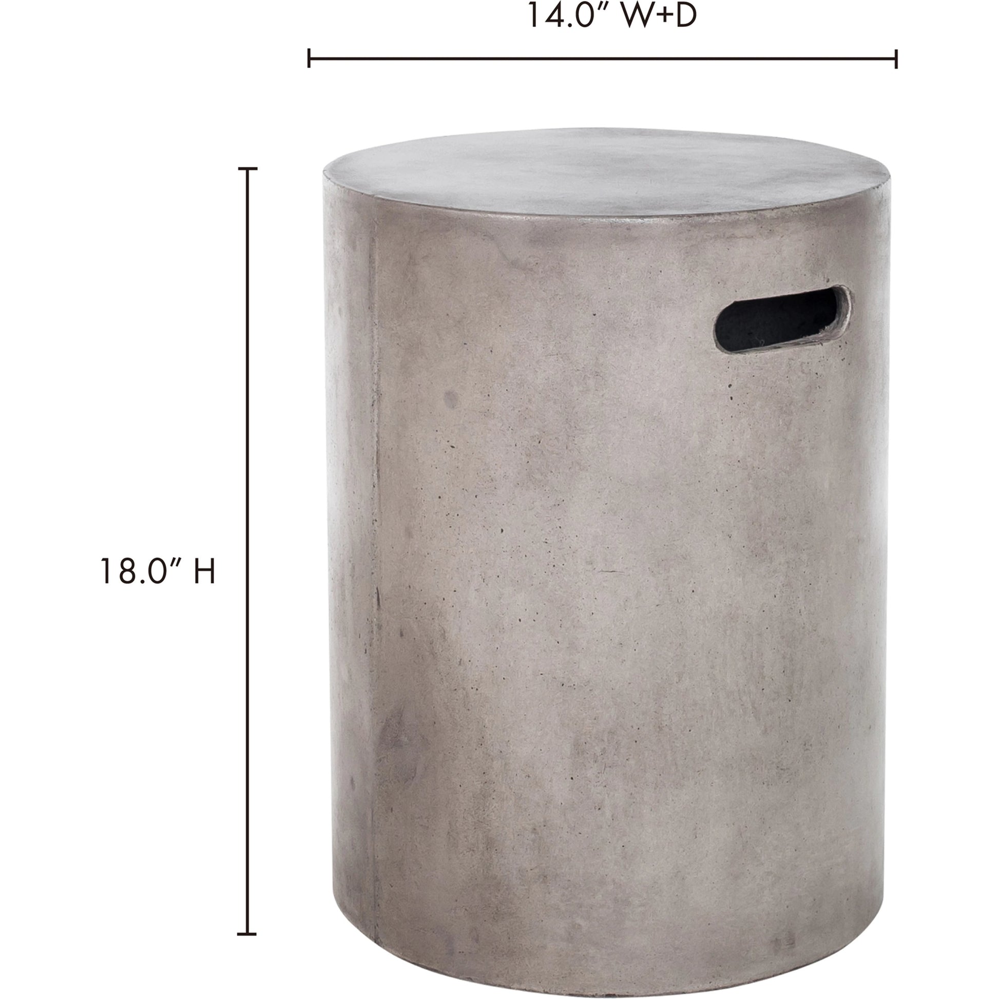 Cato Fiberstone Stool by Moe's Home Collection in dark gray and water based acrylic. Made from cement, natural fibres in a modern style.