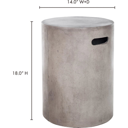 Cato Fiberstone Stool by Moe's Home Collection in dark gray and water based acrylic. Made from cement, natural fibres in a modern style.
