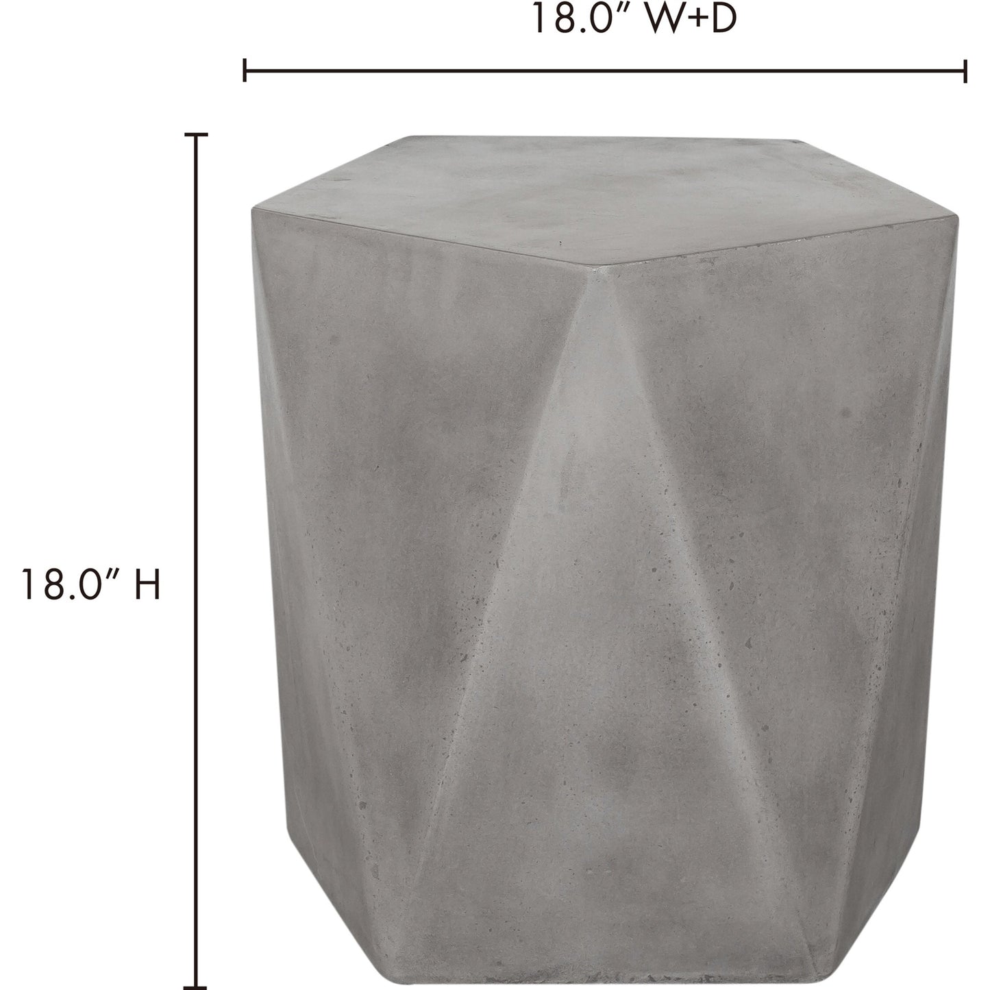 005 S-339705 | Additional Silo | Gem Outdoor Stool by Moe's Home Collection in dark gray. Made from fiber reinforced natural concrete in a modern style.
