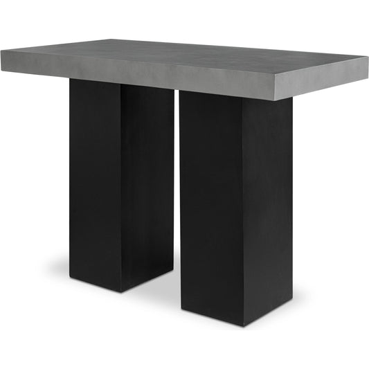 Lithic Outdoor Bar Table by Moe's Home Collection in dark grey. Made from cement in a modern style.