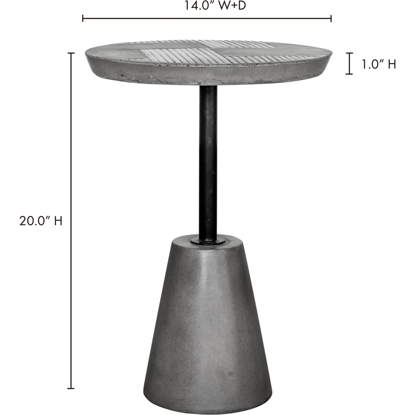 007 SR-757143 | Additional Silo | Foundation Outdoor Accent Table by Moe's Home Collection. Made from unique in a modern style.