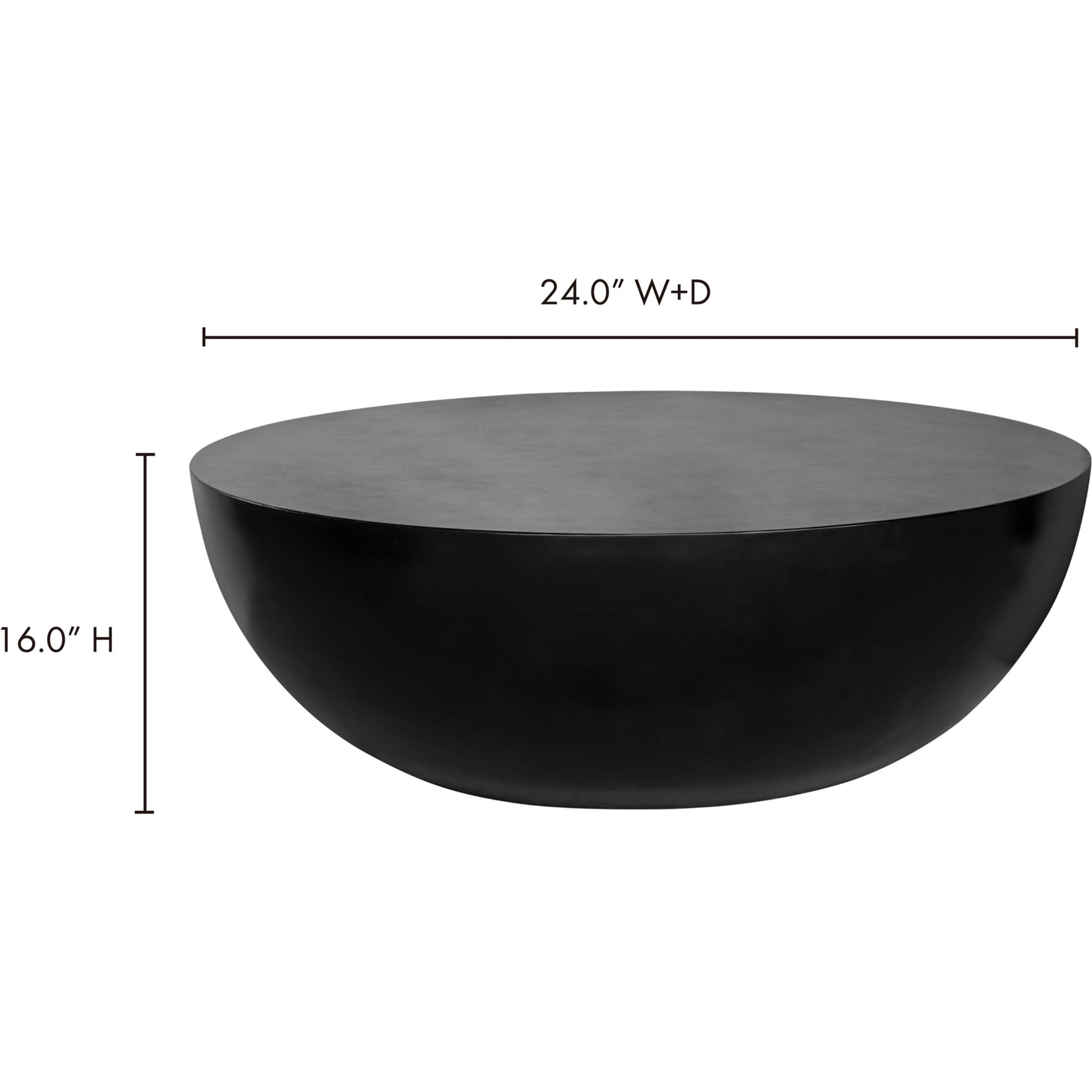 Insitu Side Table by Moe's Home Collection in black. Made from fiber reinforced natural concrete in a unique style.