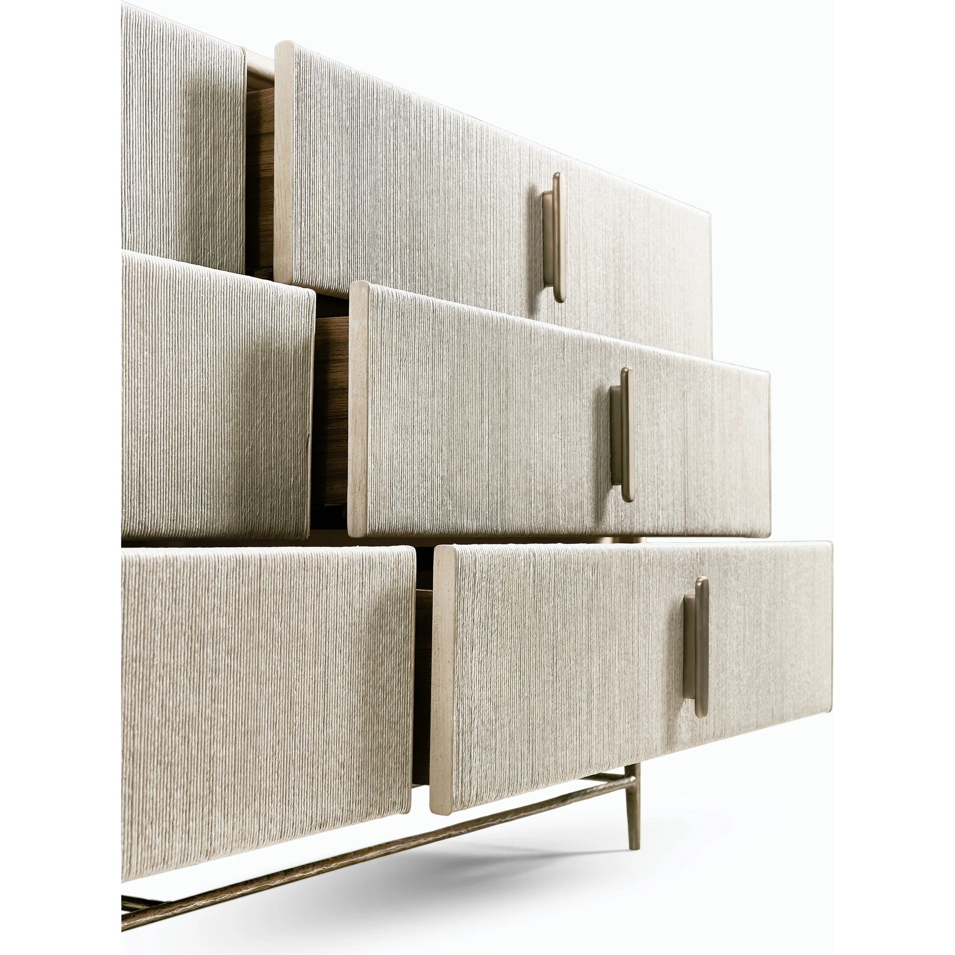 Water Clapotis Danish Cord Double Dresser by Jonathan Charles in beige. Made from unique in a transitional style.