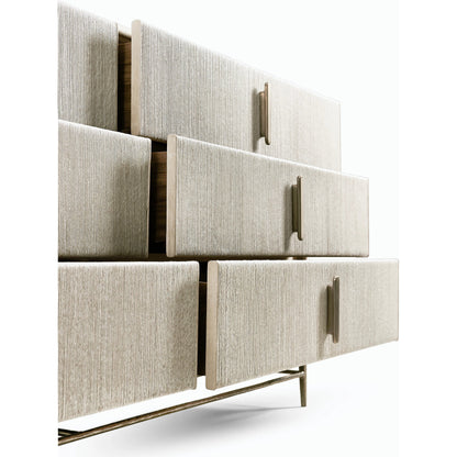 Water Clapotis Danish Cord Double Dresser by Jonathan Charles in beige. Made from unique in a transitional style.