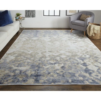 Laina Transitional Gradient & Rug - 39G7F by Feizy in tan, ivory, blue. Made from unique in a unique style.