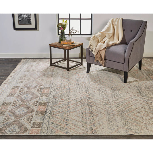 Payton Transitional Diamond Rug - 6495F by Feizy. Made from viscose, wool in a unique style.