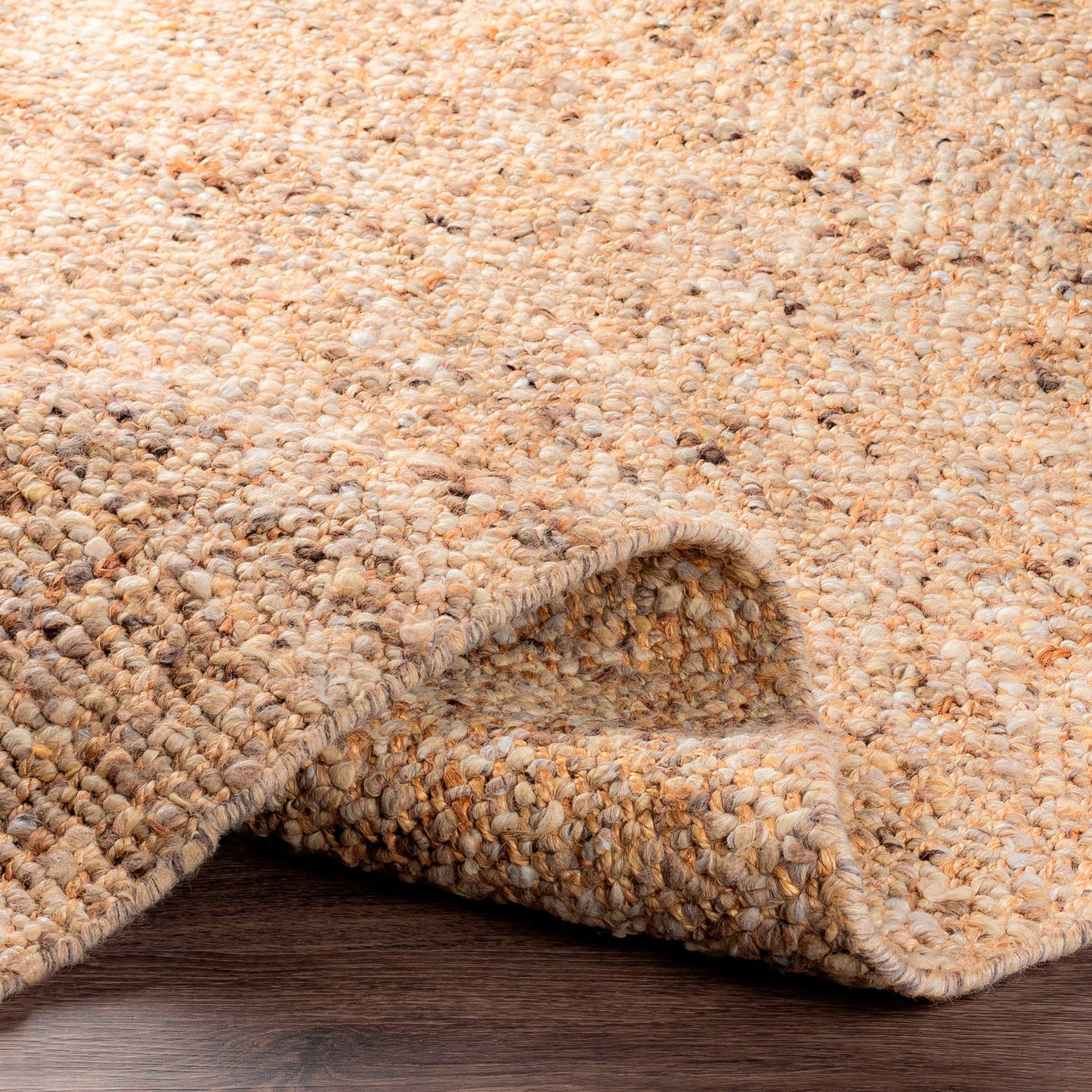 007 SI-1878397,SI-1878398,SI-1878399 | Closeup | Bryant Rug - 27009 by Surya in tan, light beige, brown, dark brown. Made from 100% wool in a unique style.