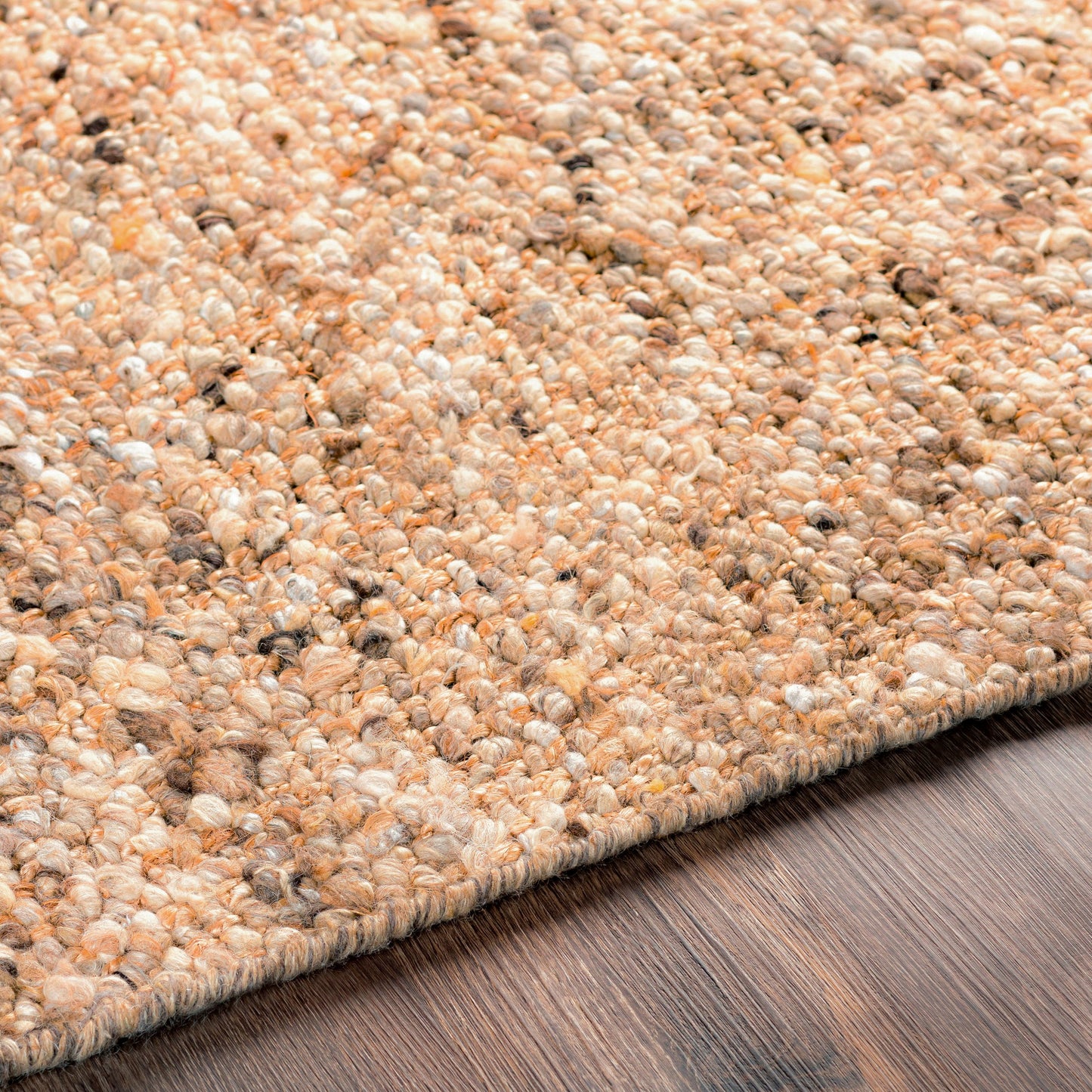 005 SI-1878397,SI-1878398,SI-1878399 | Closeup | Bryant Rug - 27009 by Surya in tan, light beige, brown, dark brown. Made from 100% wool in a unique style.