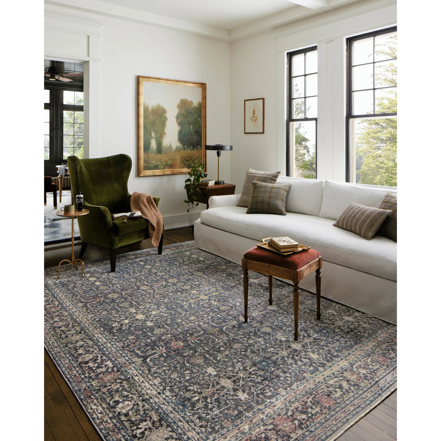 009 SI-2159476,SI-2159480,SI-2159481,SI-2159483,SI-2159484,SI-2159486,SI-2159487,SI-2159488,SI-2159489 | Lifestyle | Bradbury BRU-01 Rug by Jean Stoffer x Loloi in midnight, multi. Made from 71% polypropylene, 29% polyester pile in a unique style.