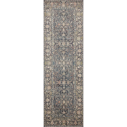 Bradbury BRU-01 Rug by Jean Stoffer x Loloi in midnight, multi. Made from 71% polypropylene, 29% polyester pile in a unique style.