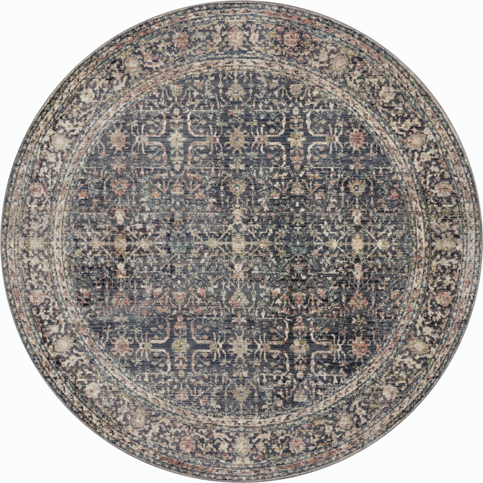 Bradbury BRU-01 Rug by Jean Stoffer x Loloi in midnight, multi. Made from 71% polypropylene, 29% polyester pile in a unique style.