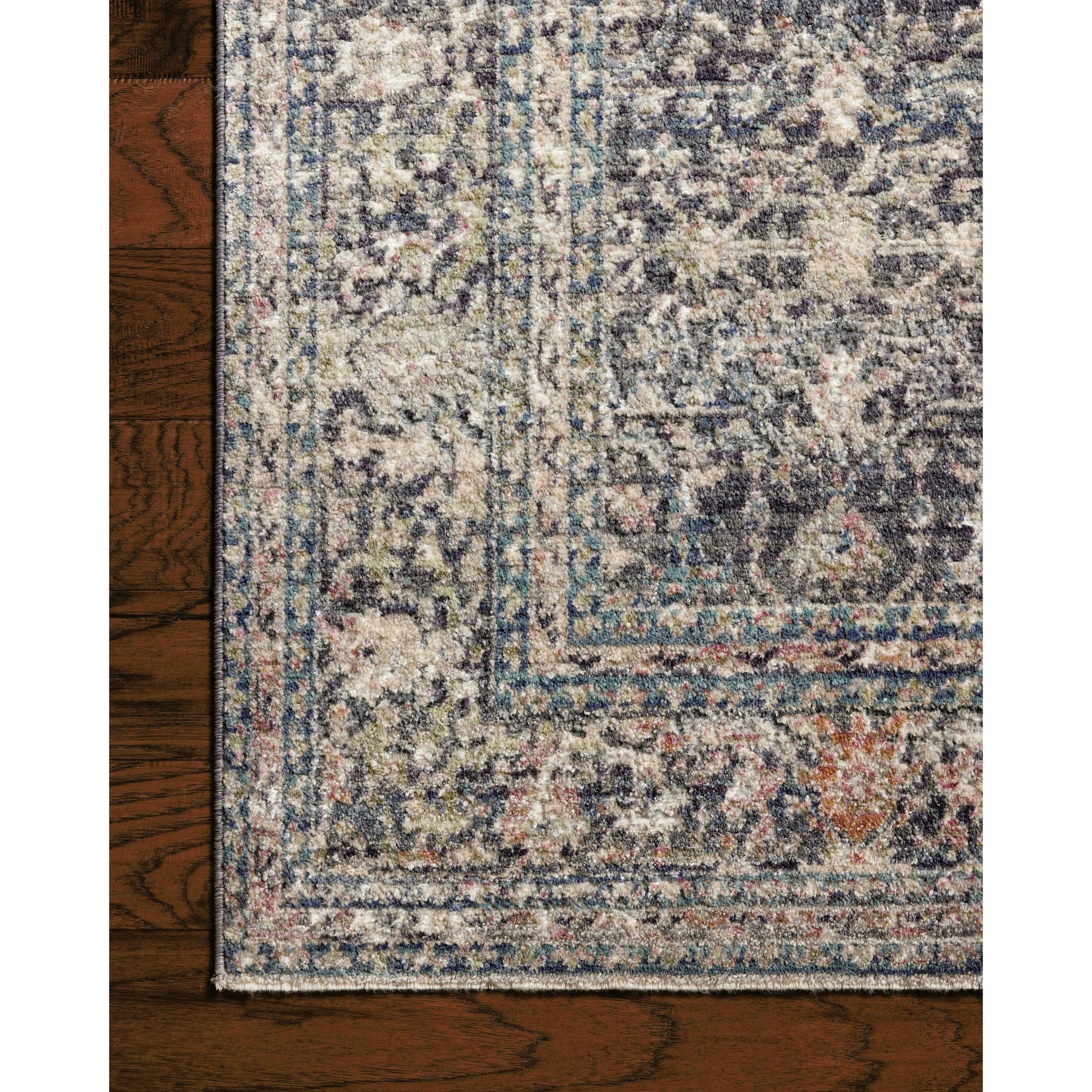 Bradbury BRU-01 Rug by Jean Stoffer x Loloi in midnight, multi. Made from 71% polyprop