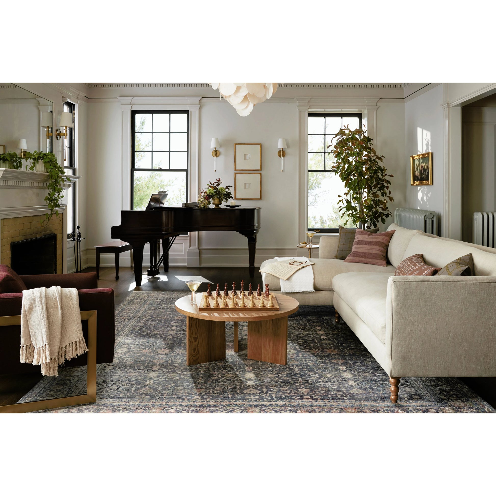 Bradbury BRU-01 Rug by Jean Stoffer x Loloi in midnight, multi. Made from 71% polypr