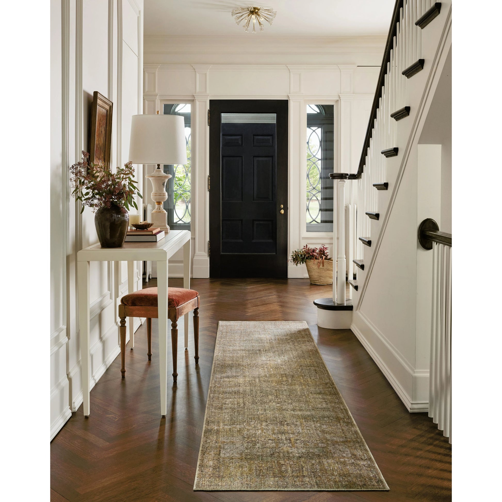 Bradbury BRU-02 Rug by Jean Stoffer x Loloi in dove, gold. Made from 88% polypropyle
