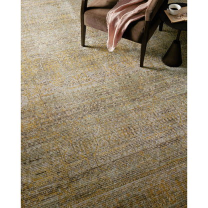 Bradbury BRU-02 Rug by Jean Stoffer x Loloi in dove, gold. Made from 88% polypropyle