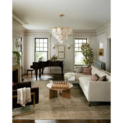 Bradbury BRU-02 Rug by Jean Stoffer x Loloi in dove, gold. Made from 88% polypropyle