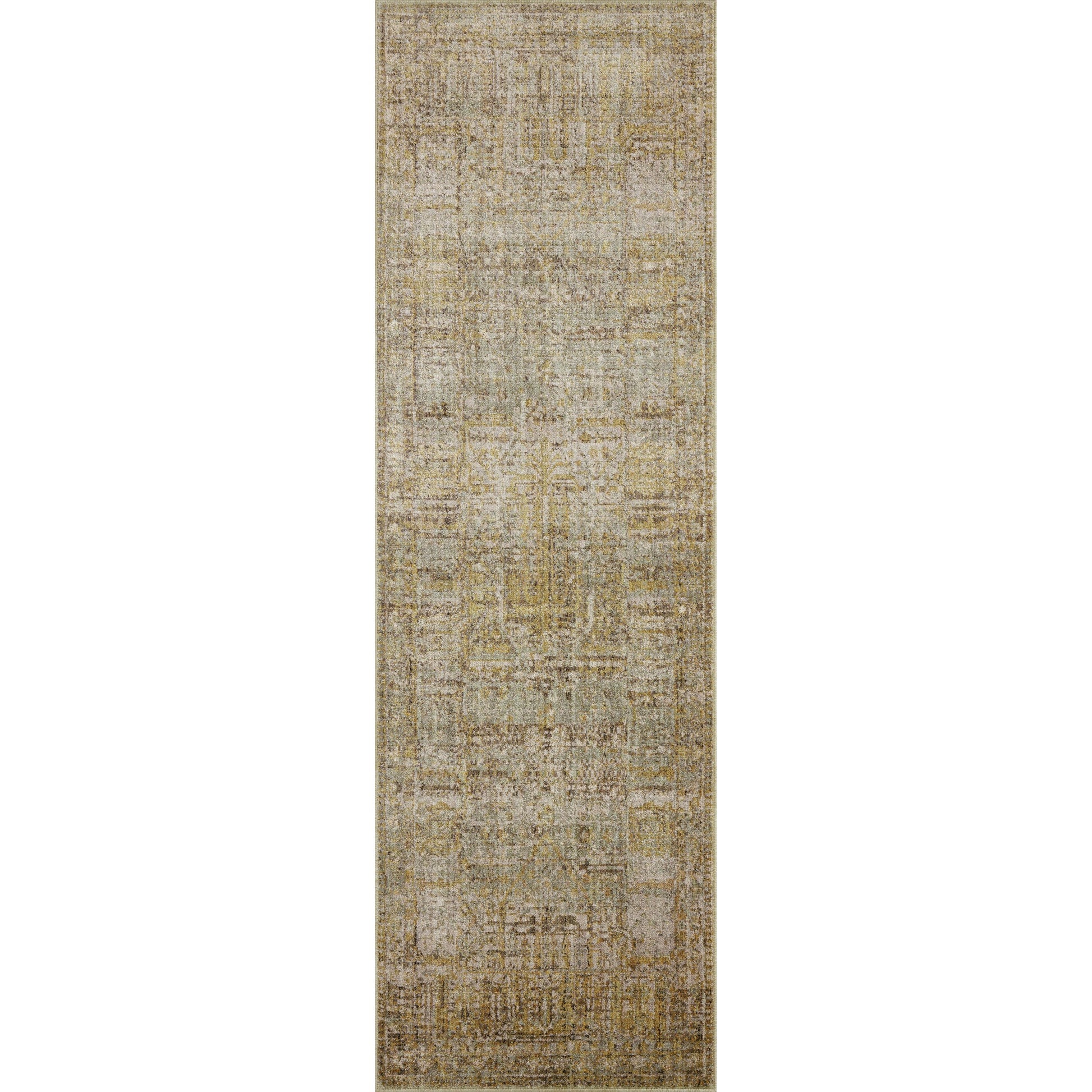 Bradbury BRU-02 Rug by Jean Stoffer x Loloi in dove, gold. Made from 88% polyp