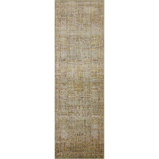 Bradbury BRU-02 Rug by Jean Stoffer x Loloi in dove, gold. Made from 88% polypropylene, 12% polyester pile in a unique style.