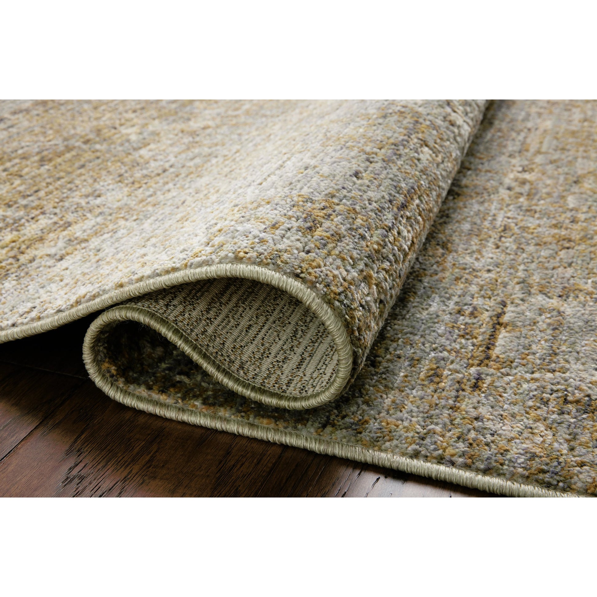 Bradbury BRU-02 Rug by Jean Stoffer x Loloi in dove, gold. Made from 88% polypropylene