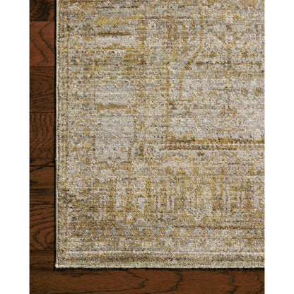 Bradbury BRU-02 Rug by Jean Stoffer x Loloi in dove, gold. Made from 88% polypropylene