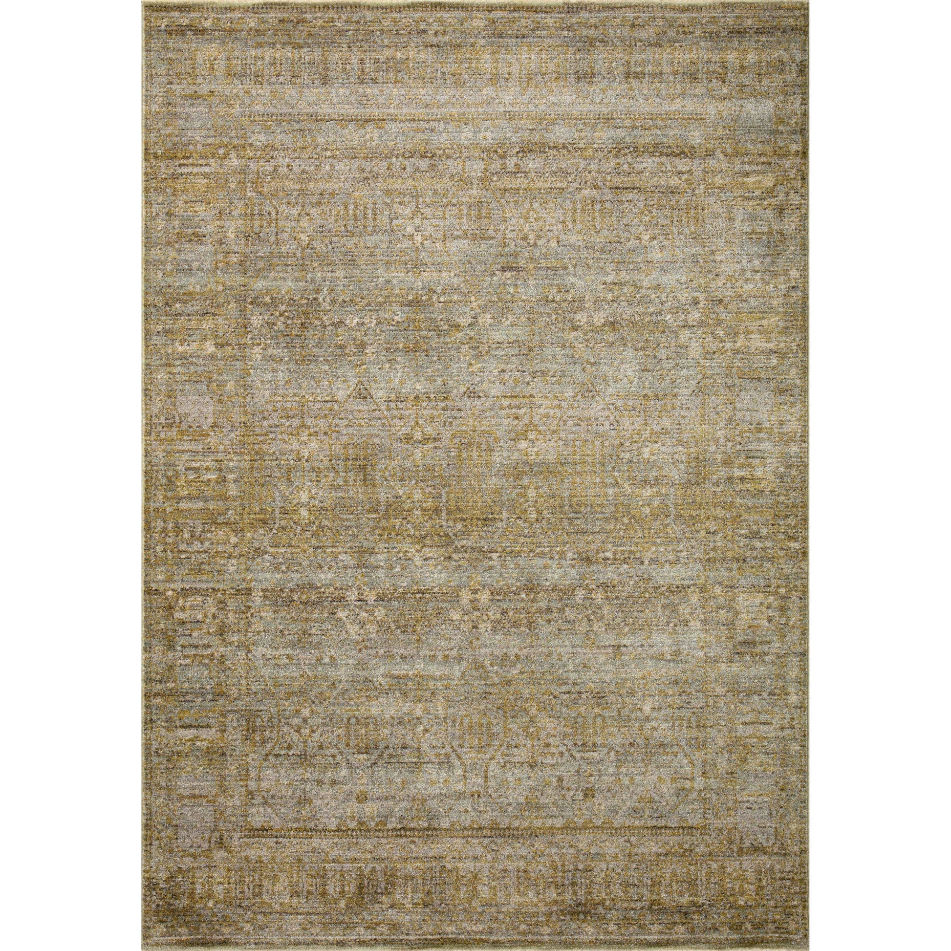 Bradbury BRU-02 Rug by Jean Stoffer x Loloi in dove, gold. Made from 88% polyprop