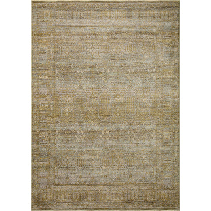 Bradbury BRU-02 Rug by Jean Stoffer x Loloi in dove, gold. Made from 88% polyprop