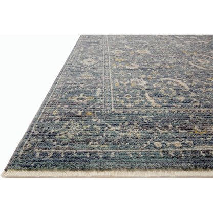 Bradbury BRU-03 Rug by Jean Stoffer x Loloi in ocean, gold. Made from 68% polypropylen