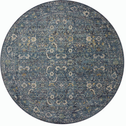 Bradbury BRU-03 Rug by Jean Stoffer x Loloi in ocean, gold. Made from 68% poly
