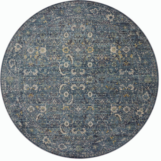 Bradbury BRU-03 Rug by Jean Stoffer x Loloi in ocean, gold. Made from 68% polypropylene l 32% polyester pile in a unique style.