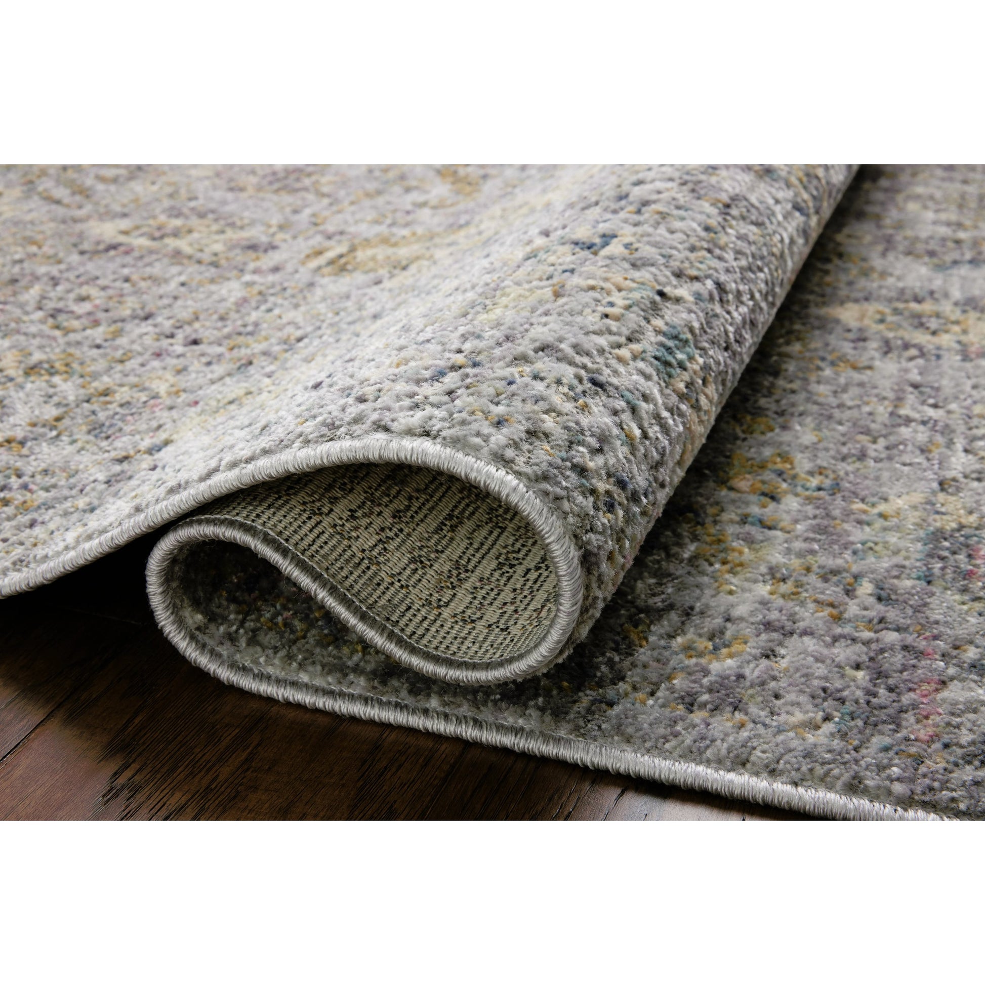 Bradbury BRU-04 Rug by Jean Stoffer x Loloi in grey, multi. Made from 68% polypropylene l 32% polyester pile