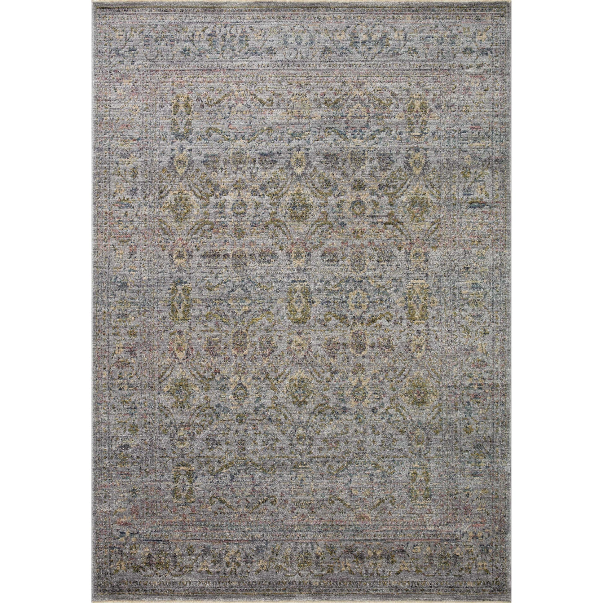 Bradbury BRU-04 Rug by Jean Stoffer x Loloi in grey, multi. Made from 68% polypropylene l 32% polyester pile in a unique style.