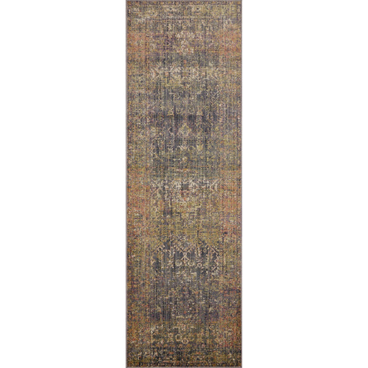 Bradbury BRU-05 Rug by Jean Stoffer x Loloi in ink, multi. Made from 86% polypropylene, 14% polyester pile in a unique style.