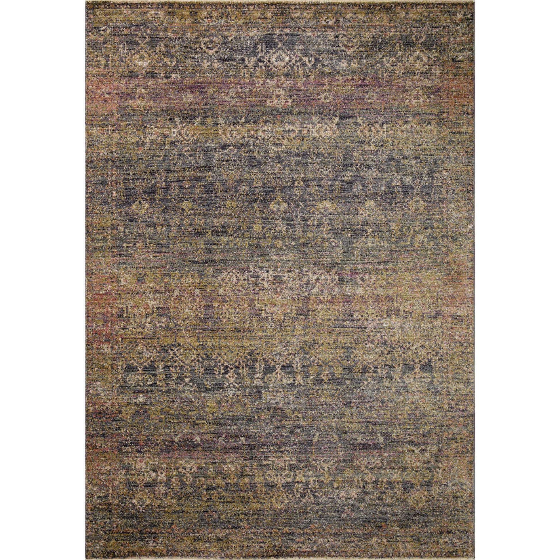 Bradbury BRU-05 Rug by Jean Stoffer x Loloi in ink, multi. Made from 86% polyprop