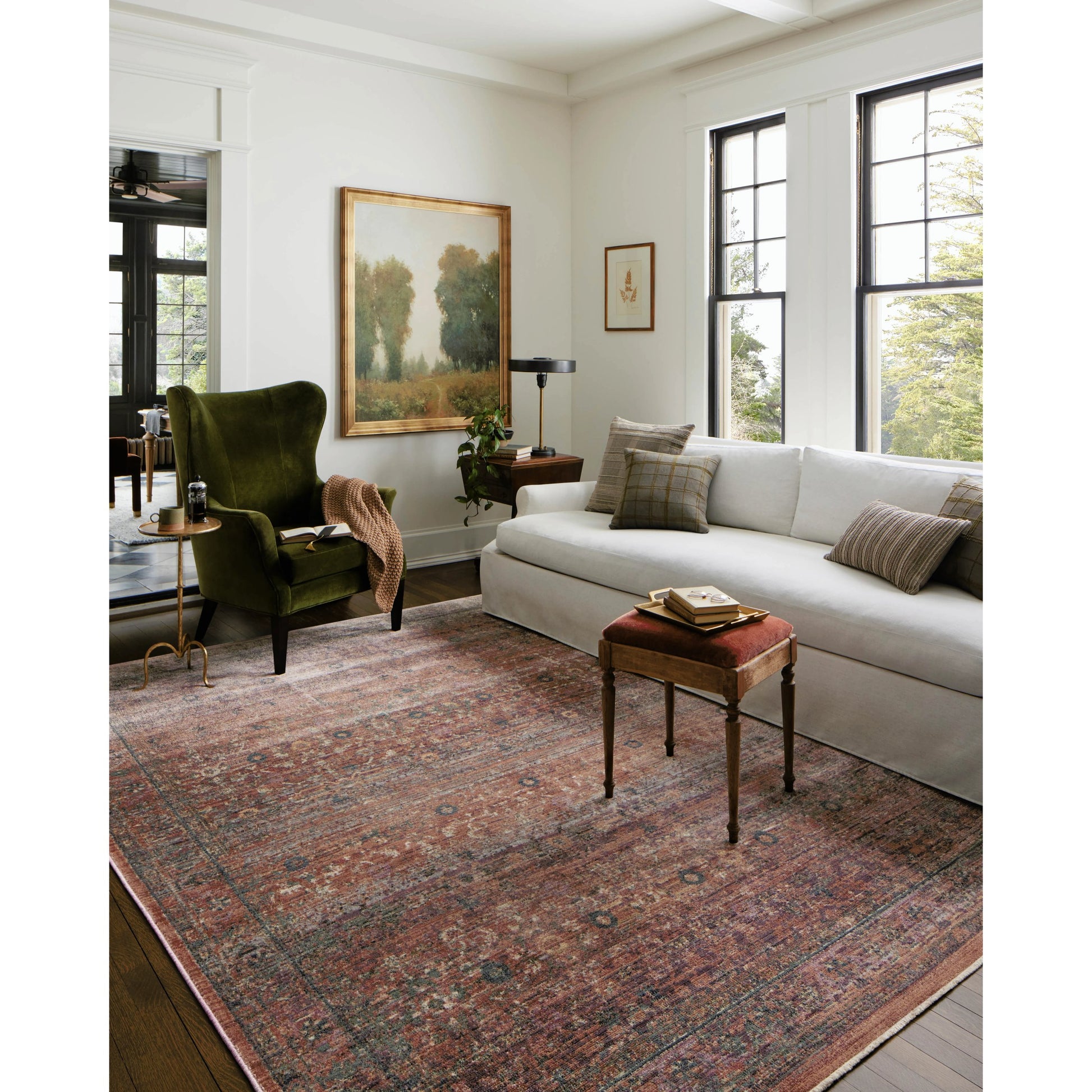 Bradbury BRU-06 Rug by Jean Stoffer x Loloi in sunset, multi. Made from 80% polyprop