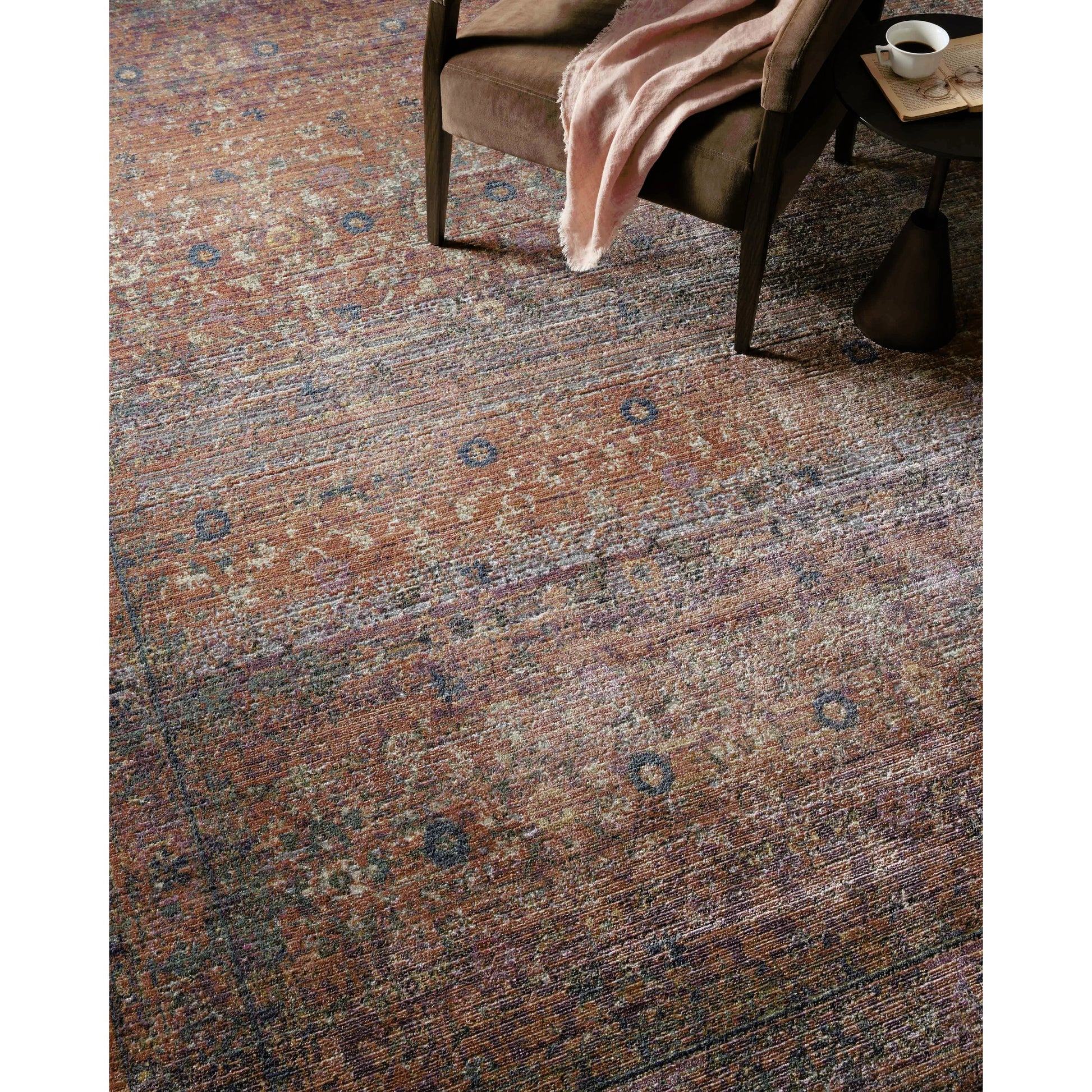 Bradbury BRU-06 Rug by Jean Stoffer x Loloi in sunset, multi. Made from 80% polyprop