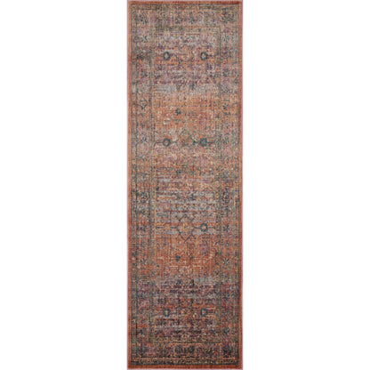 Bradbury BRU-06 Rug by Jean Stoffer x Loloi in sunset, multi. Made from 80% po