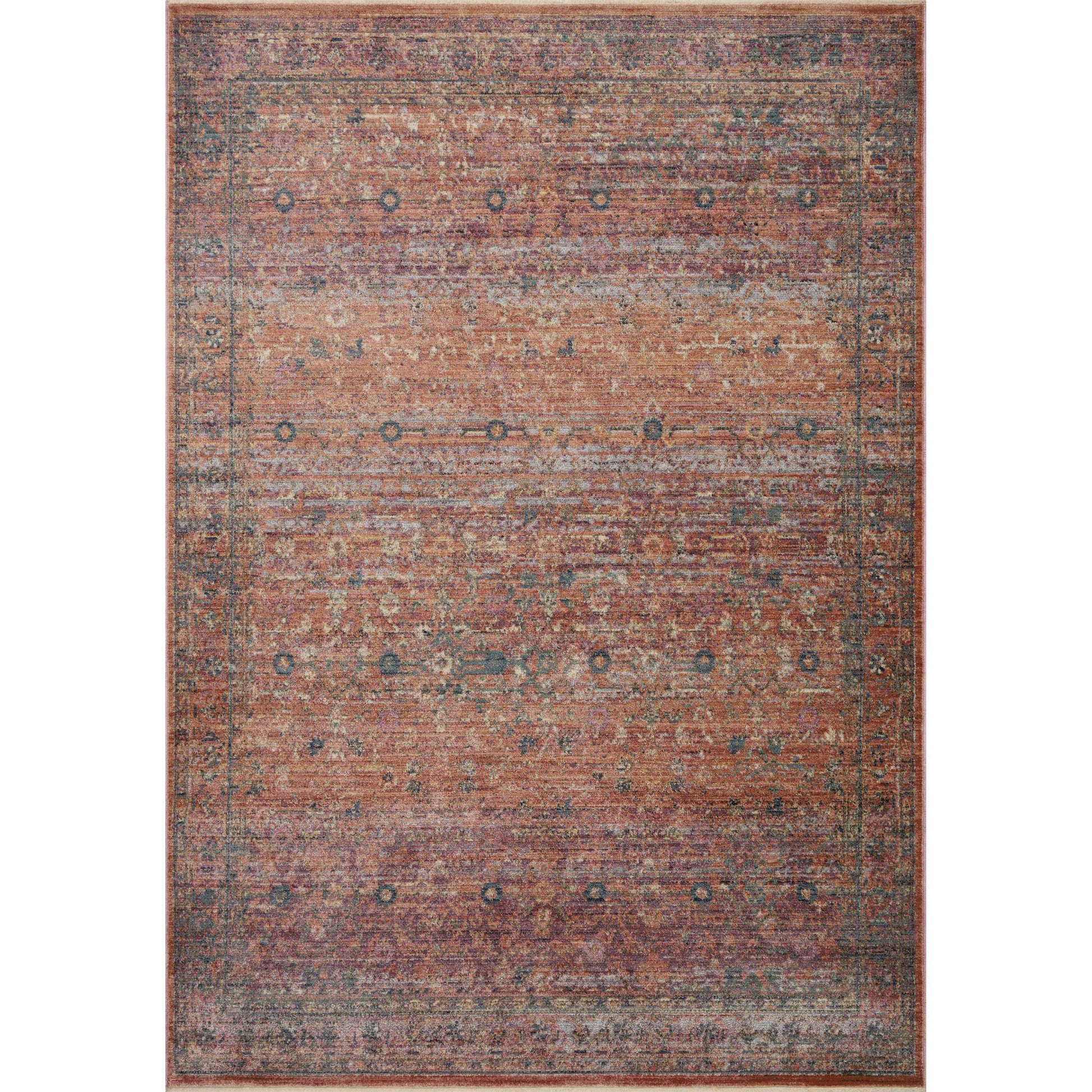 Bradbury BRU-06 Rug by Jean Stoffer x Loloi in sunset, multi. Made from 80% polyp