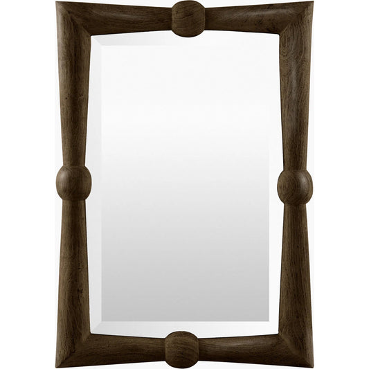 Branka Accent Mirror by Surya in brown. Made from mango wood in a unique style.