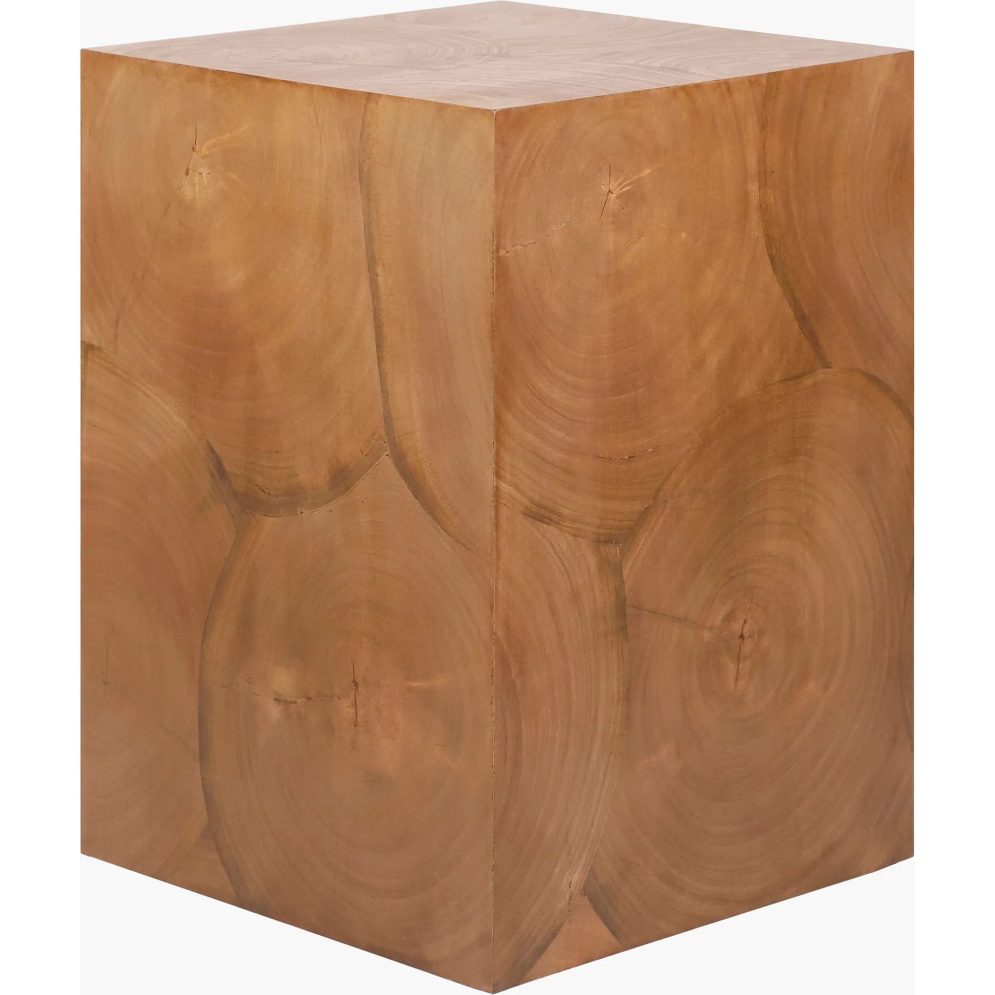 Brax End Table by Surya in brown. Made from acacia, mango wood in a unique style.