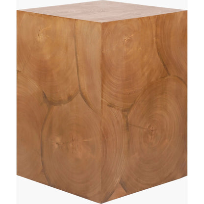 Brax End Table by Surya in brown. Made from acacia, mango wood in a unique style.