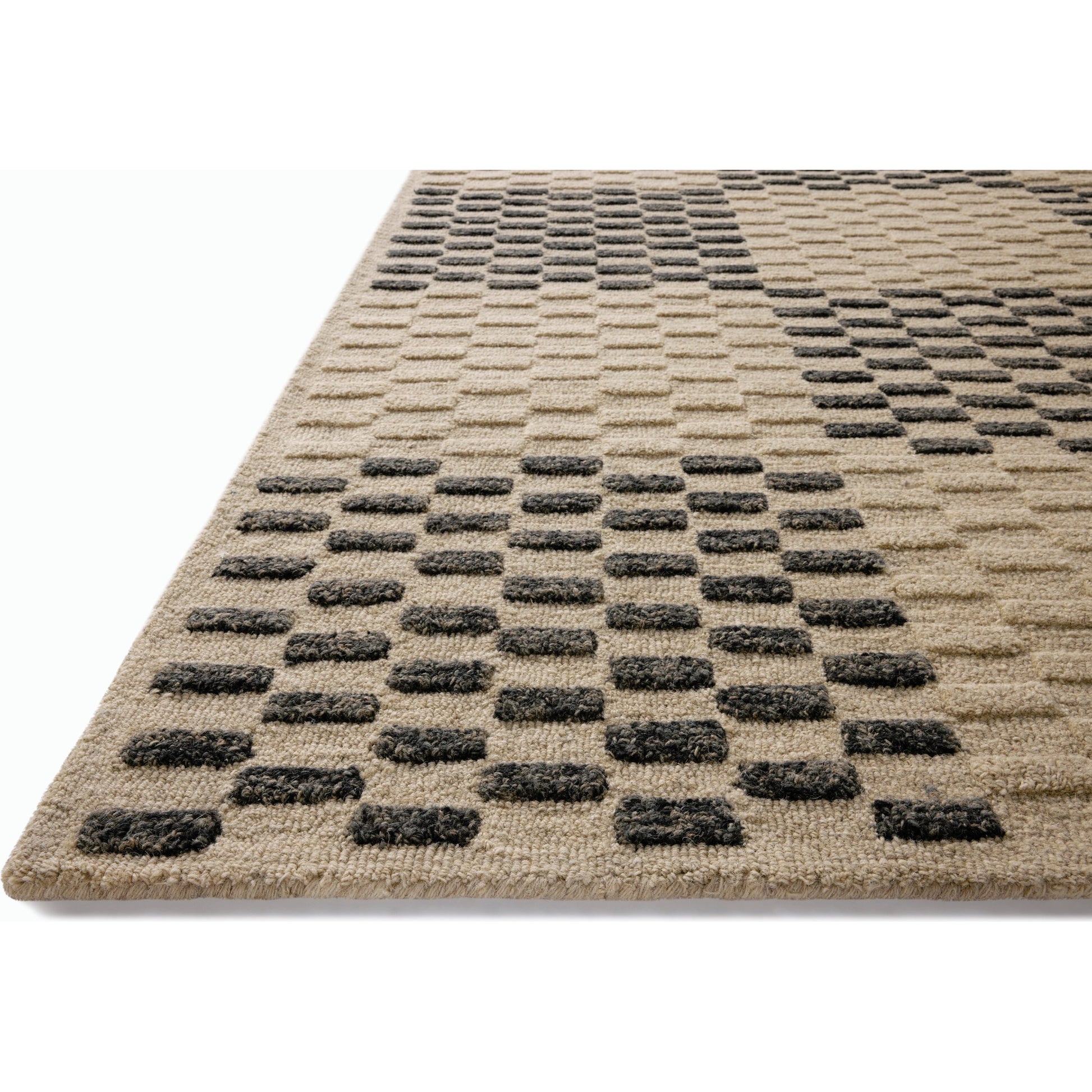 Bradley BRL-01 Rug by Chris Loves Julia x Loloi in beige, midnight. Made from 100% wool in a unique style.