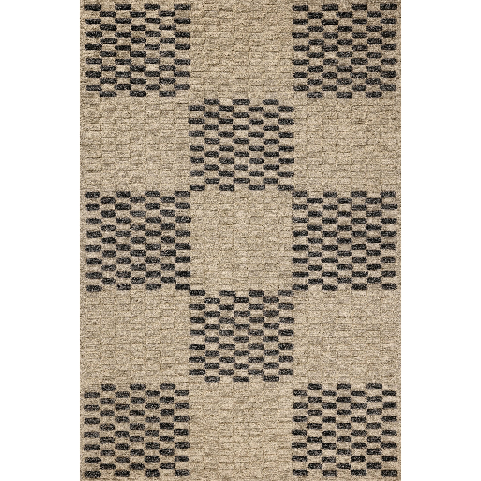 Bradley BRL-01 Rug by Chris Loves Julia x Loloi in beige, midnight. Made from 100% wool in a unique style.