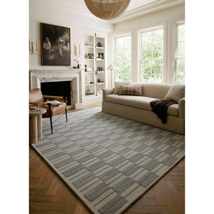 Bradley BRL-03 Rug by Chris Loves Julia x Loloi in ivory, grey. Made from 100% wool in a unique style.