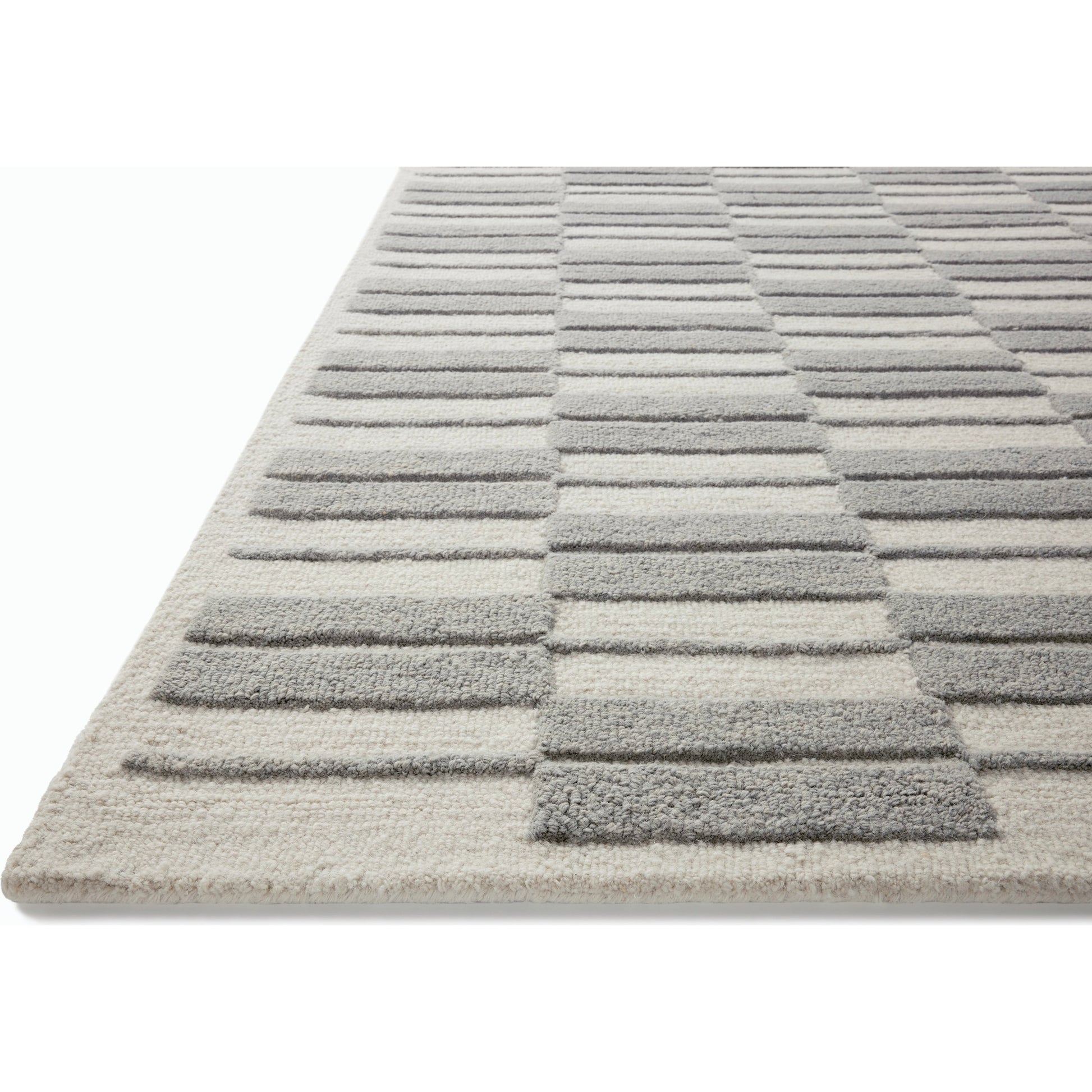 Bradley BRL-03 Rug by Chris Loves Julia x Loloi in ivory, grey. Made from 100% wool in a unique style.