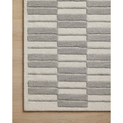 Bradley BRL-03 Rug by Chris Loves Julia x Loloi in ivory, grey. Made from 100% wool in a unique style.