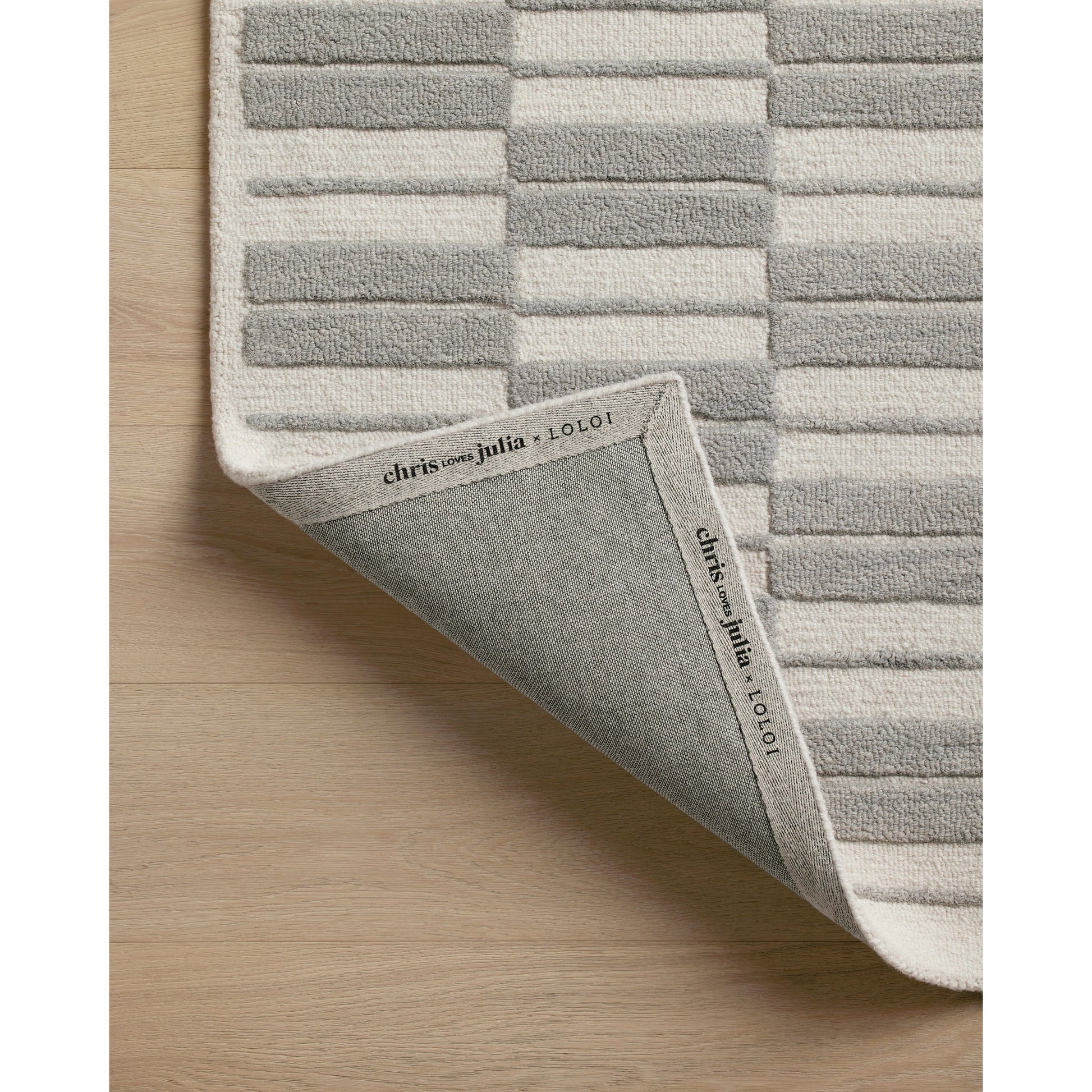 Bradley BRL-03 Rug by Chris Loves Julia x Loloi in ivory, grey. Made from 100% wool in a unique style.